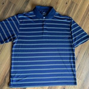 Men’s XXL navy striped polo